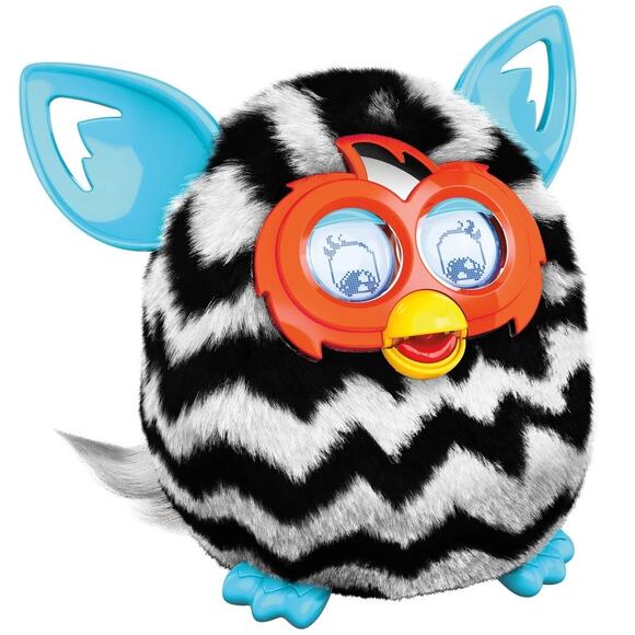 Furby Boom! HASBRO 2013 Zigzag Black White Stripes with Matching Furbling TESTED - Picture 4 of 5